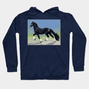 Trotting Friesian Cross Hoodie